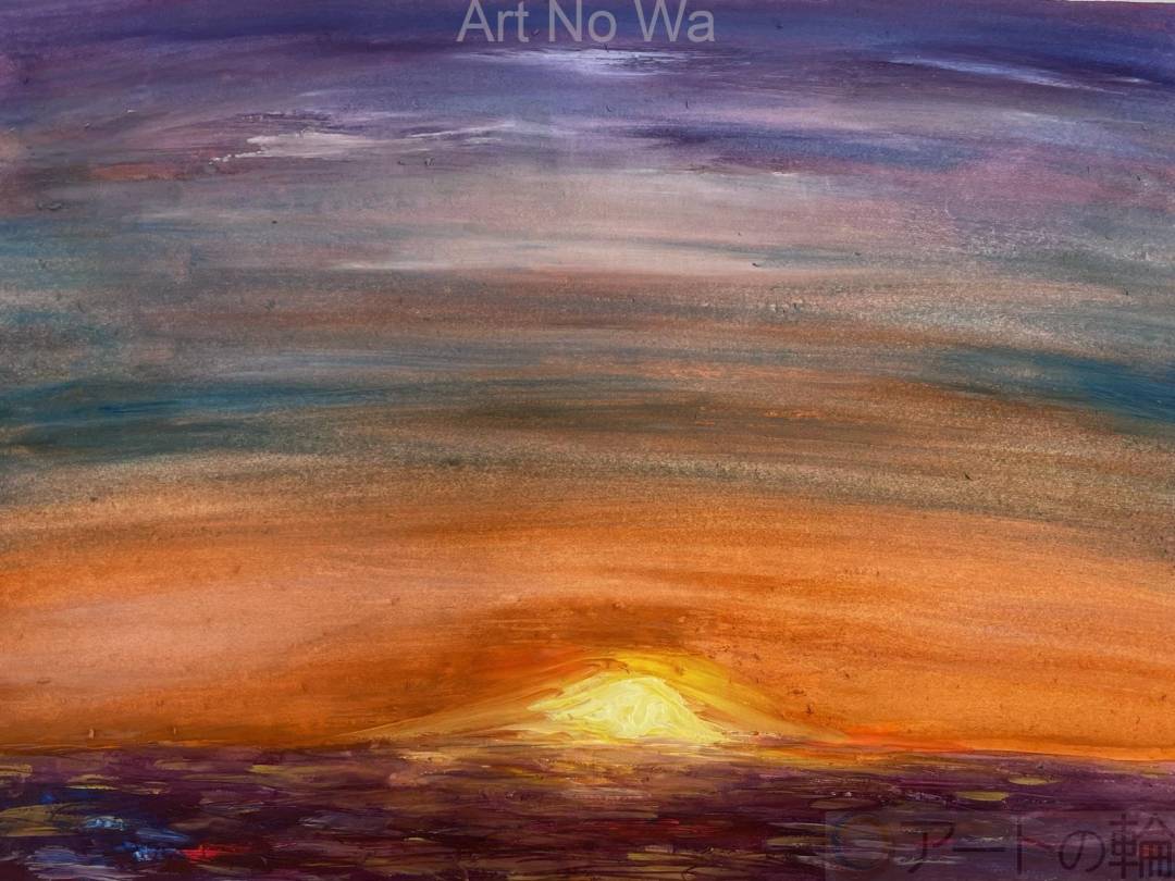 朝焼けの海 | アートの輪