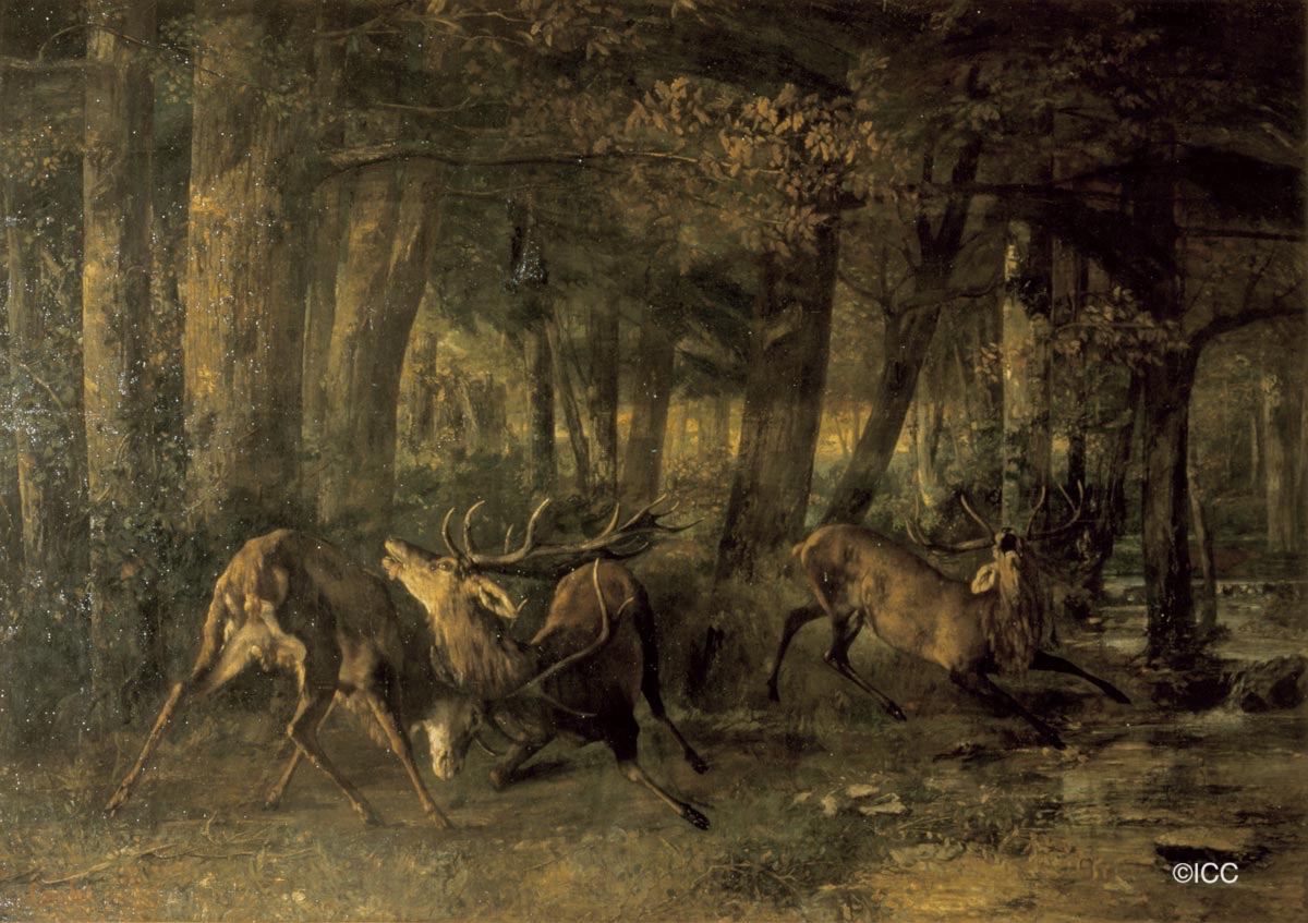 牡鹿の闘い」 ギュスターヴ・クールベ | 世界の美術館