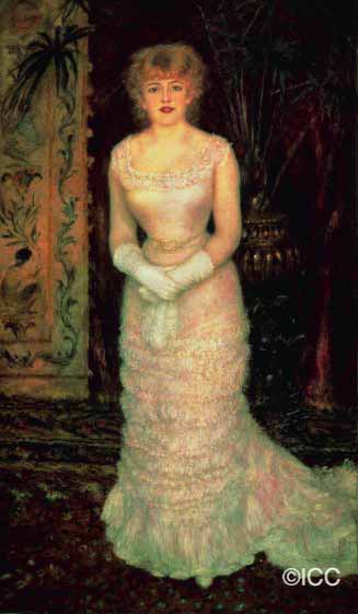 女優ジャンヌ・サマリー」 ルノワール （オーギュスト・ルノワール