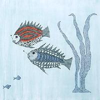 城本敏由樹「鰉魚曼陀羅図 エンペラーフィッシュ」の絵画販売・仲介は