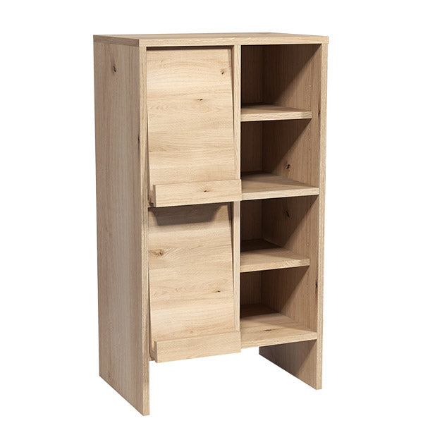 モダンキャビネット 書斎｜arne flap 2×2open縦/D40 木目