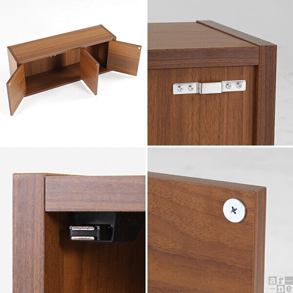 扉付きウォールシェルフ 扉付き家具｜WallBox7-DX B 単品M 木目