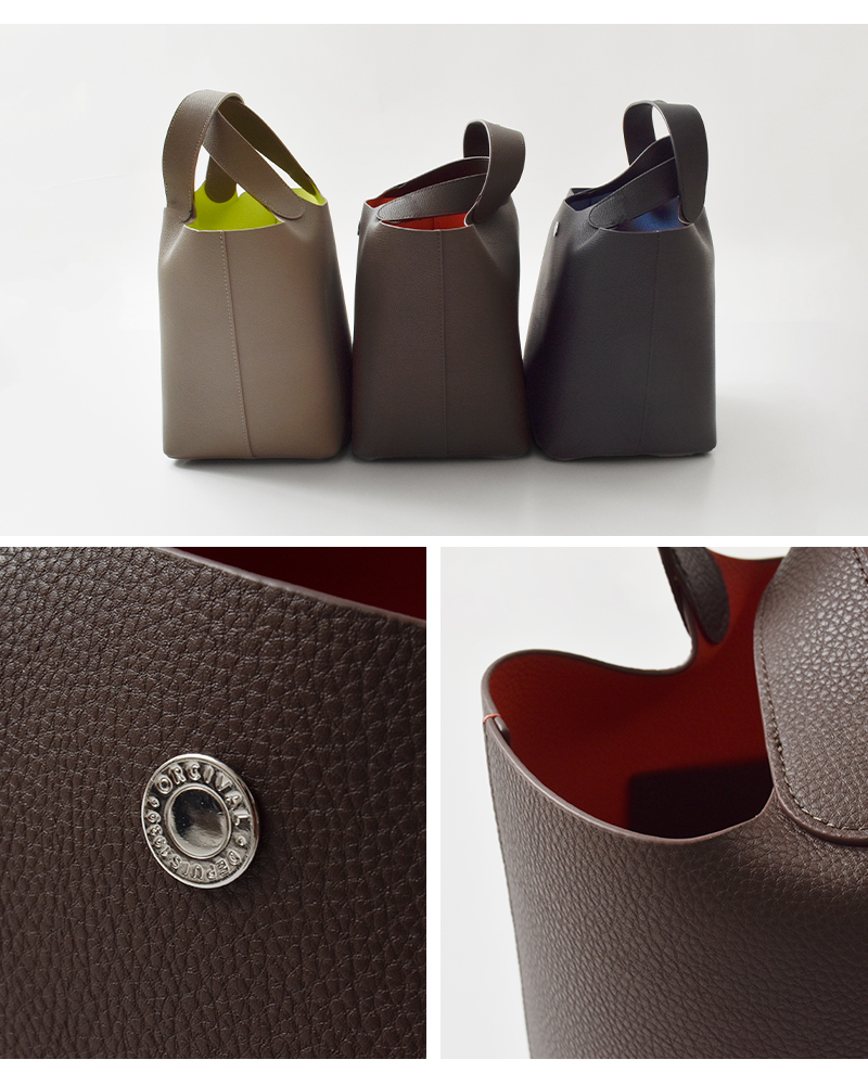 ORCIVAL オーチバル オーシバル ダブルフェイスレザー ハンドバッグ or