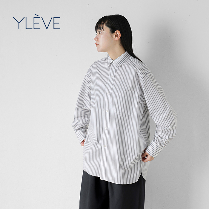 YLEVE イレーヴ コットン ブロード レギュラーカラー シャツ “COTTON