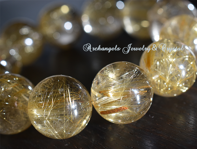 Golden Power」ルチルクォーツ15mm・ブレス