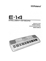 Roland E-14 user manual : Free Download, Borrow, and Streaming