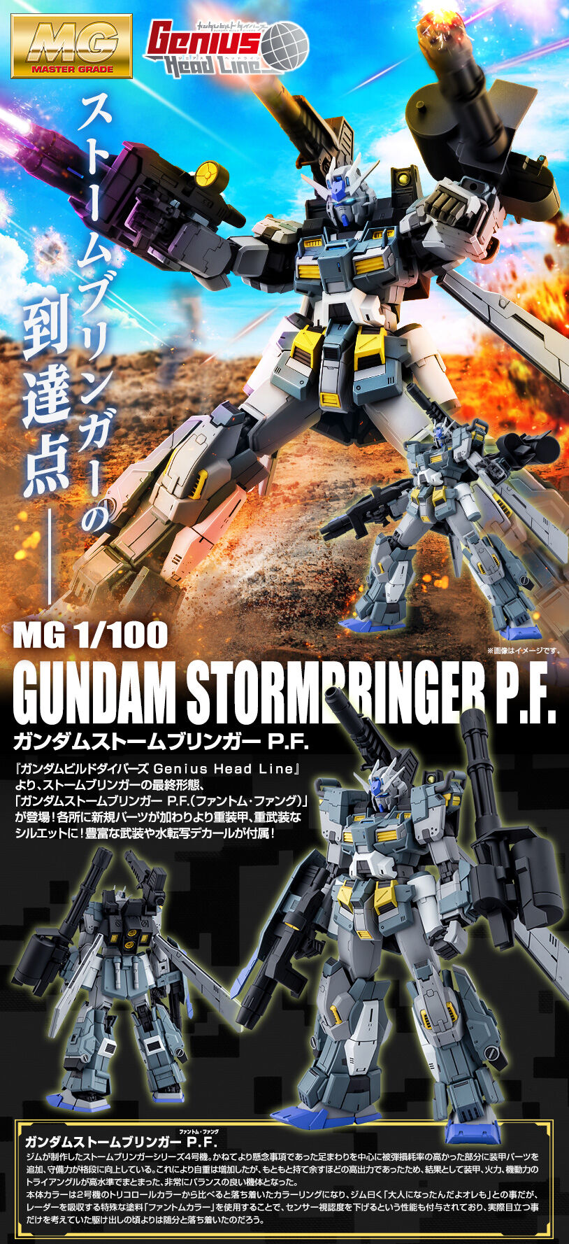 Premium Bandai Master Grade (MG) 1/100 Gundam Stormbringer P.F.