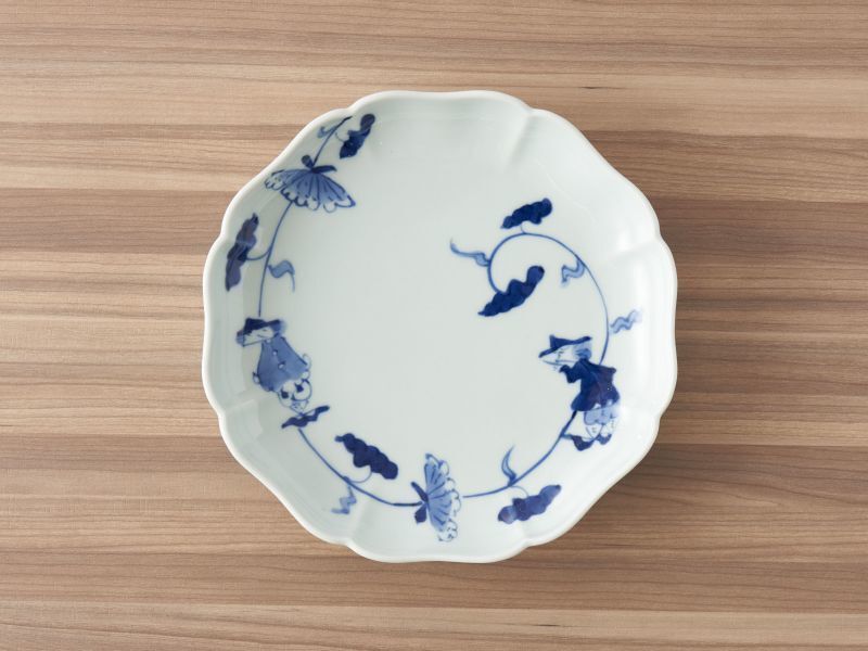 有田焼しん窯 青花クラシック八方割6寸皿 [ 和食器屋ARITA ]