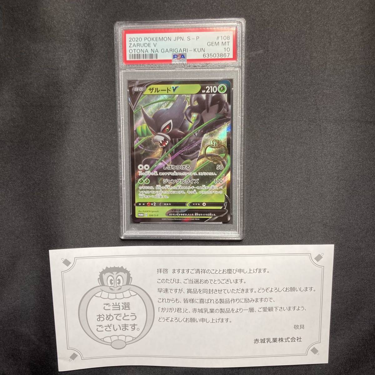ガリガリくん ザルードv PSA10 当選書付