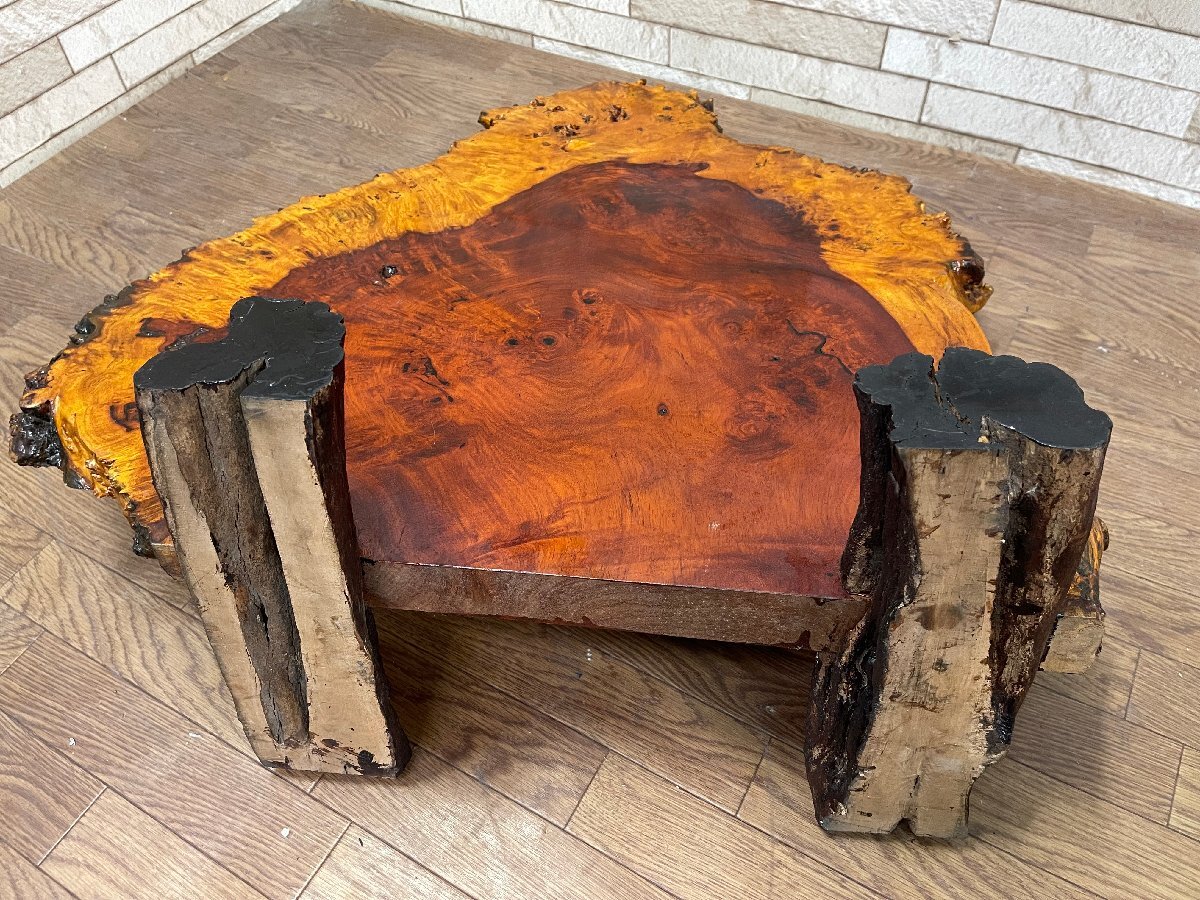 希少 花梨 瘤 コブ 瘤杢 玉杢 泡杢 輪切り 一枚板 天然木 衝立