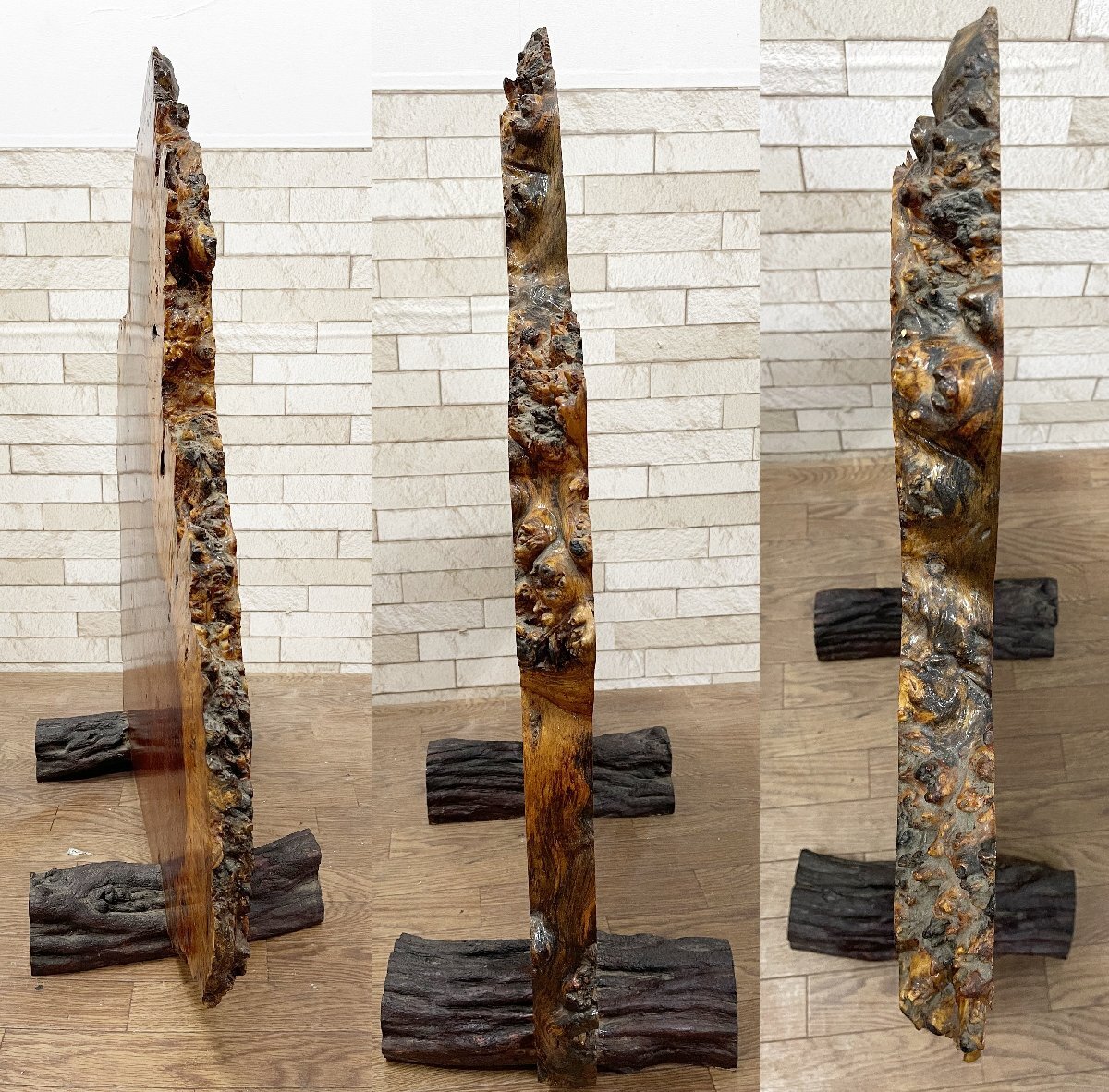 希少 花梨 瘤 コブ 瘤杢 玉杢 泡杢 輪切り 一枚板 天然木 衝立