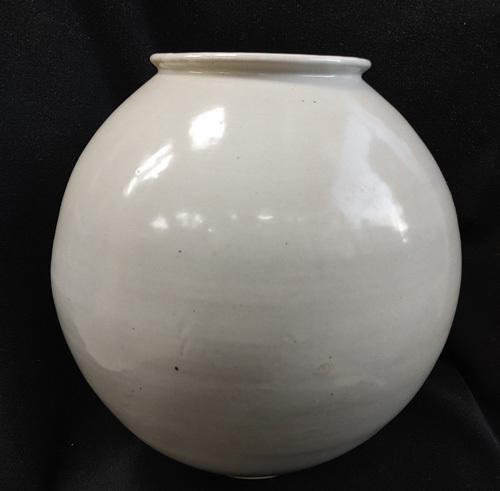 李朝期 白磁 提灯壷 丸形壷 大壺 有名な志賀直哉の壷の形 検 朝鮮陶磁