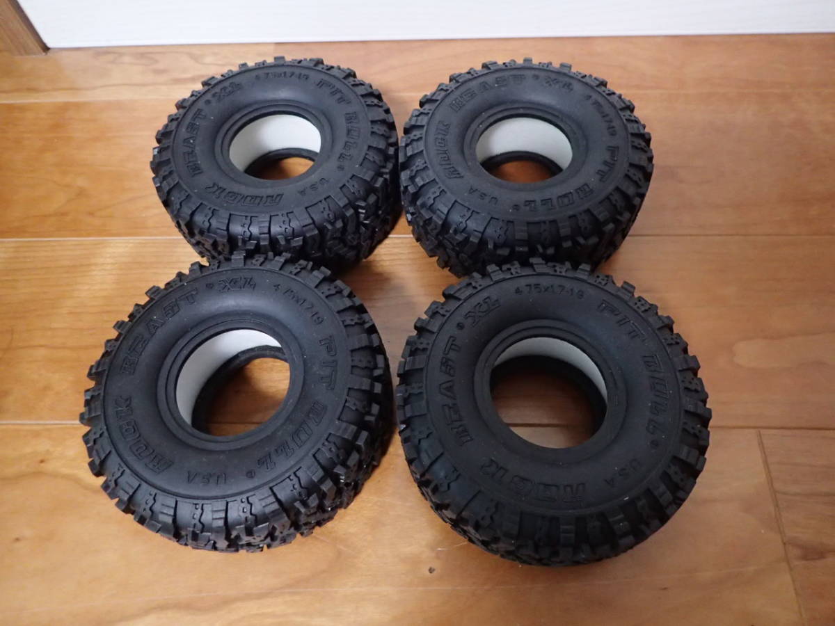 1⁄10 ピットブル ロックビースト XL スケール 1.9インチ タイヤ 4本