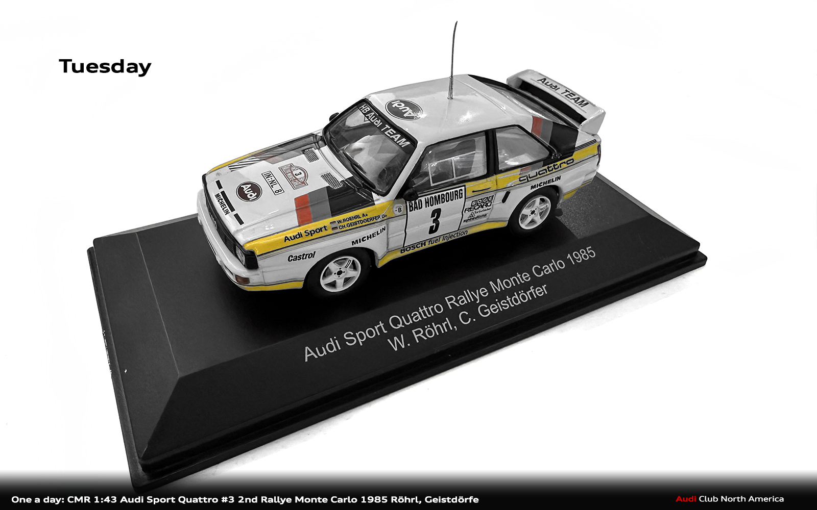 One 1:43 Scale Model A Day: ICE vs EV Sweepstakes - Audi Club