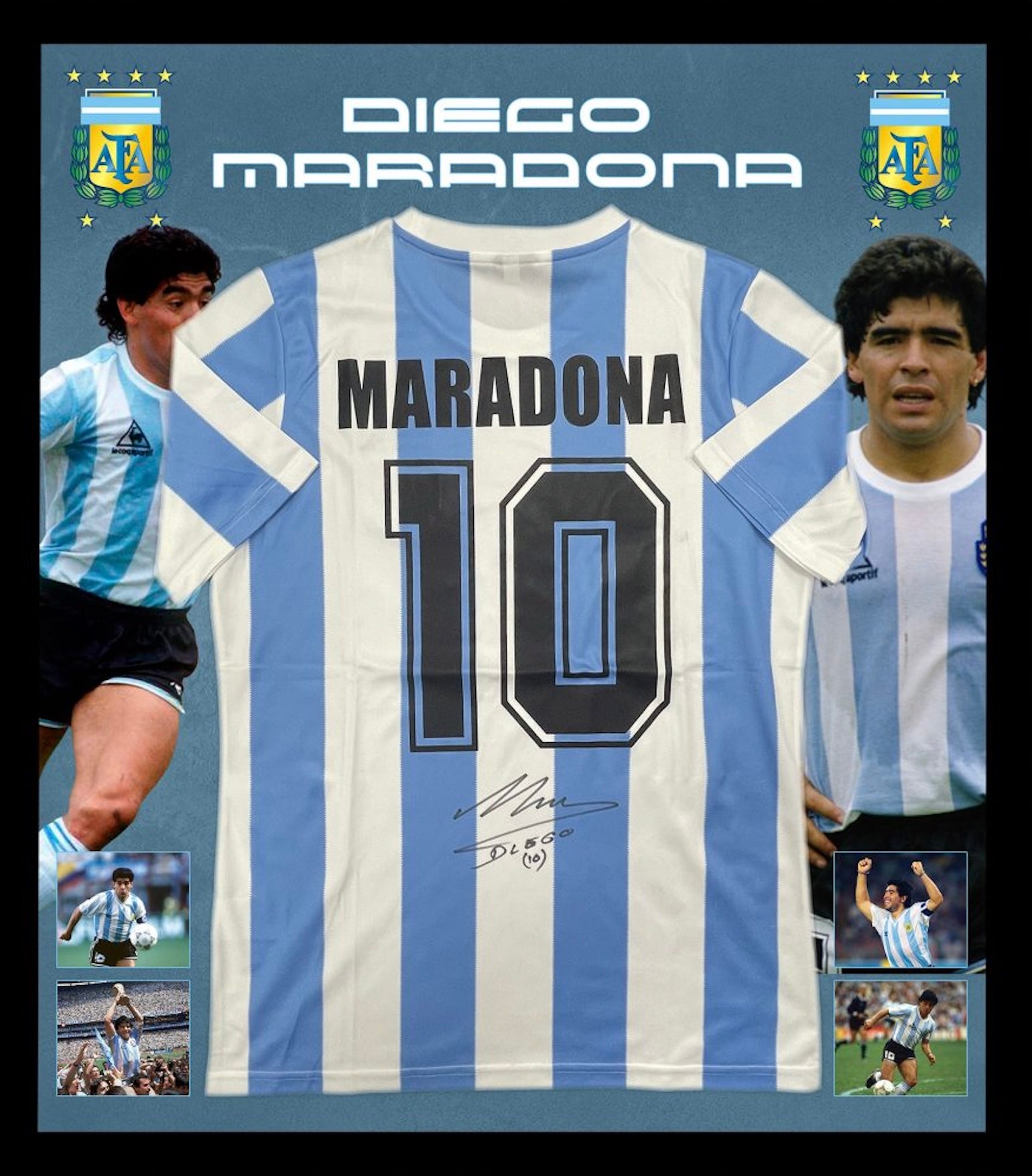 直筆サイン入り写真 マヌエル・ランシニ サッカーアルゼンチン SA鑑定