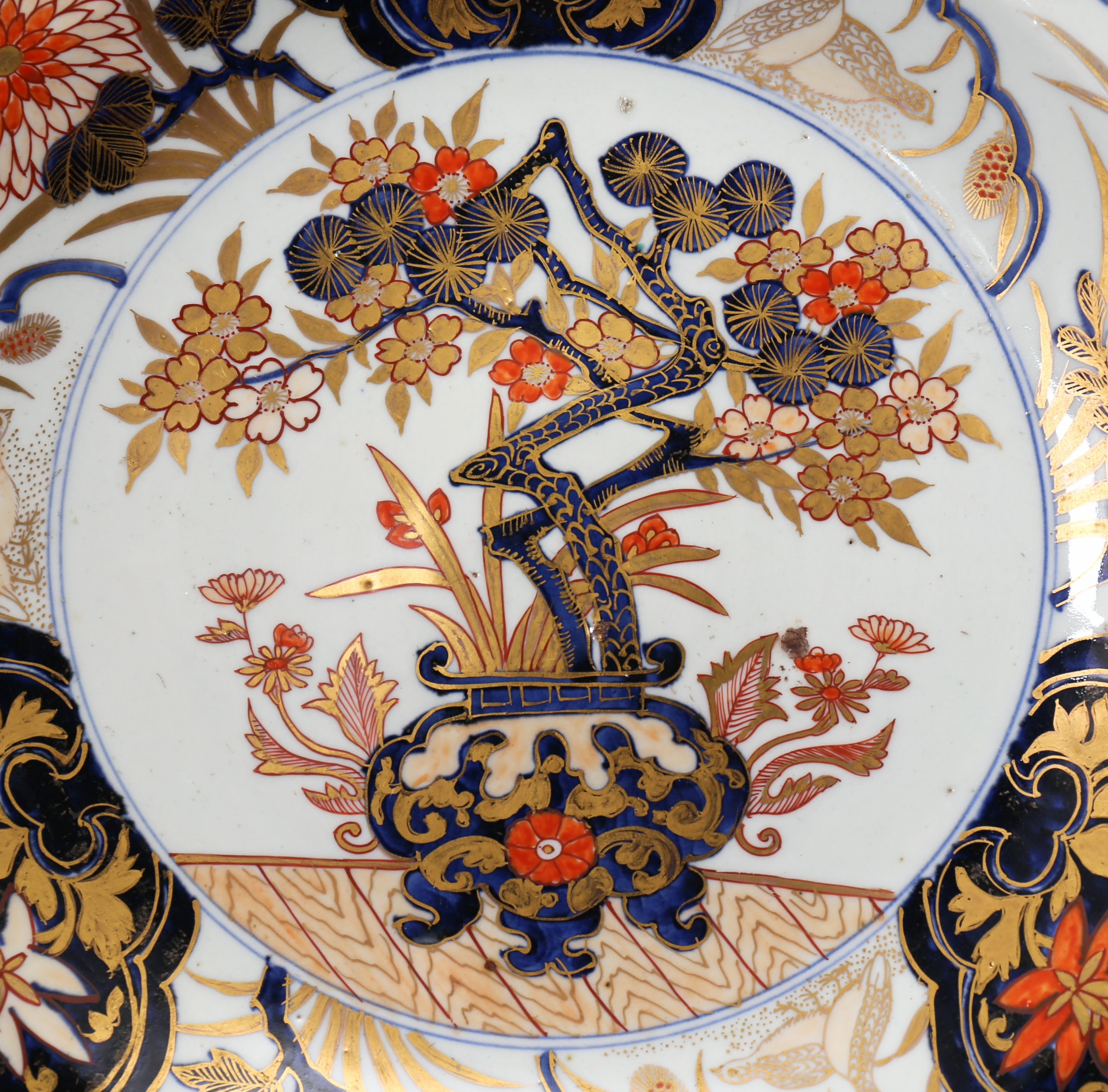 江戸時代 古伊万里焼 金彩 鳳凰 5枚皿 江戸時代 古伊万里焼 金彩 鳳凰