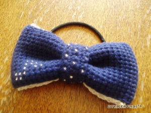 かぎ針編み図】音符♪のリボンヘアゴム – 手編みウェア＆雑貨の無料