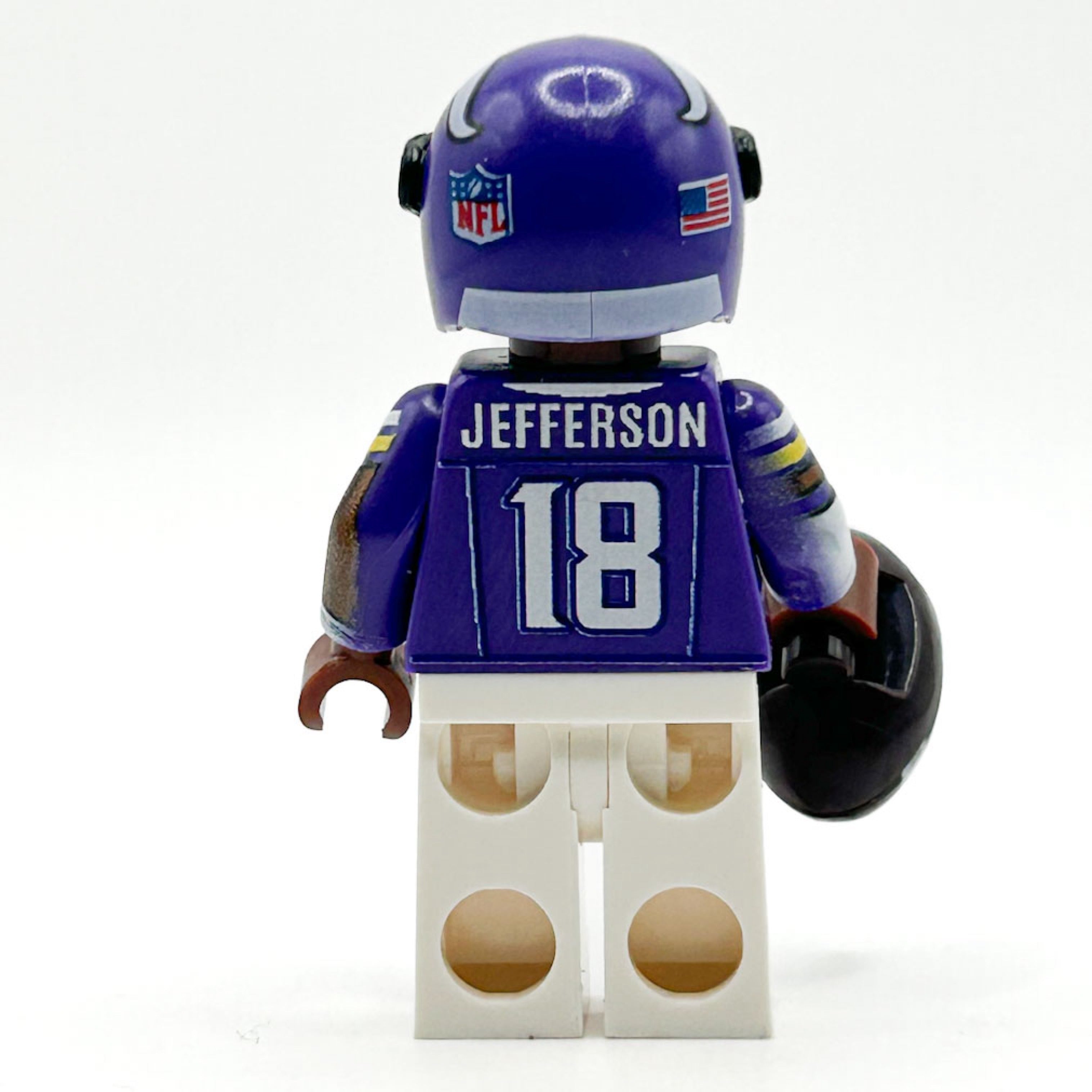 18 Jefferson WR Vikings Football Player Minifig made using LEGO