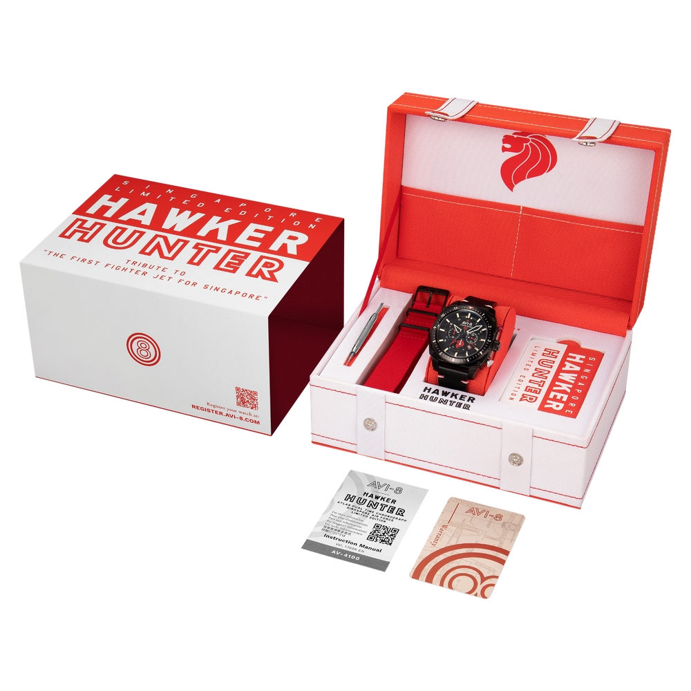 Pegasus Black | Hawker Hunter Atlas Dual Time Chronograph