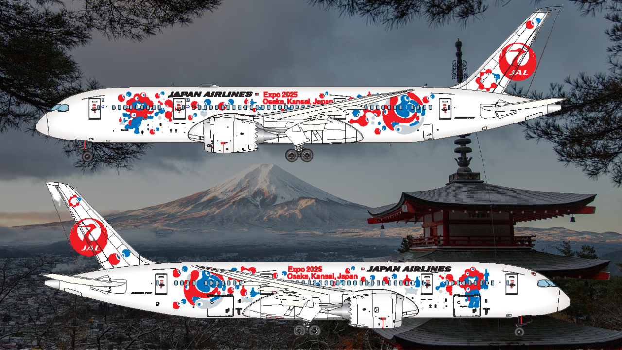 Japan Airlines Unveils New 787 'MYAKU-MYAKU' Livery for EXPO 2025