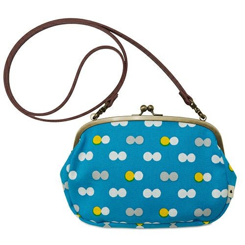 在庫商品】がま口スマホショルダーバッグ【帆布・にこだま柄】 [M便 9