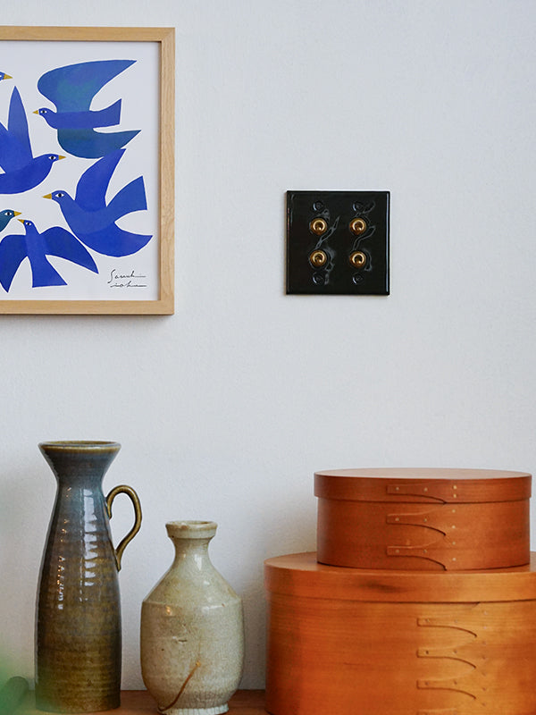 セラミックプレート4トグルスイッチ ブラック | AXCIS ONLINE