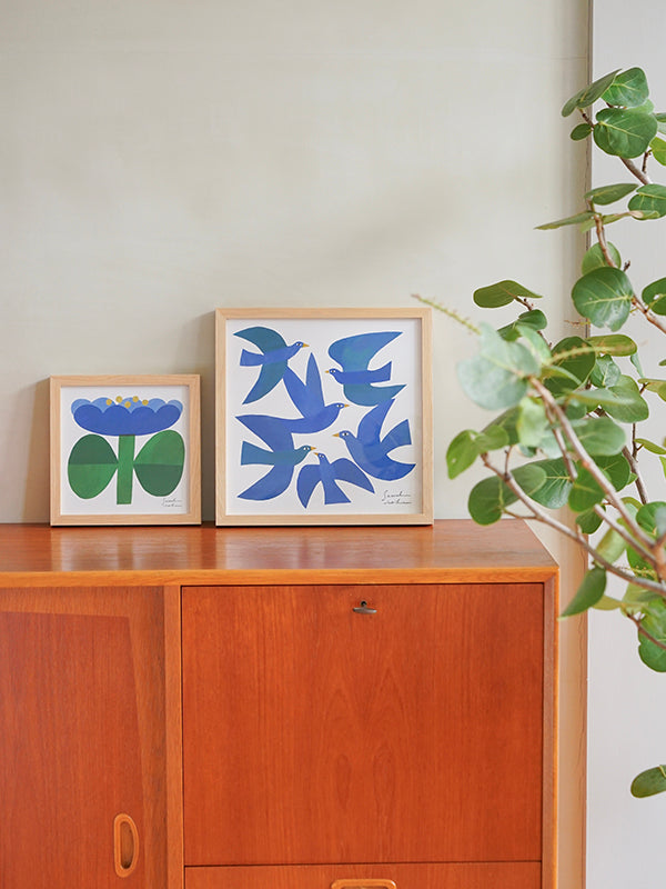 アートフレーム L ナチュラル イオクサツキ 青い鳥 | AXCIS ONLINE