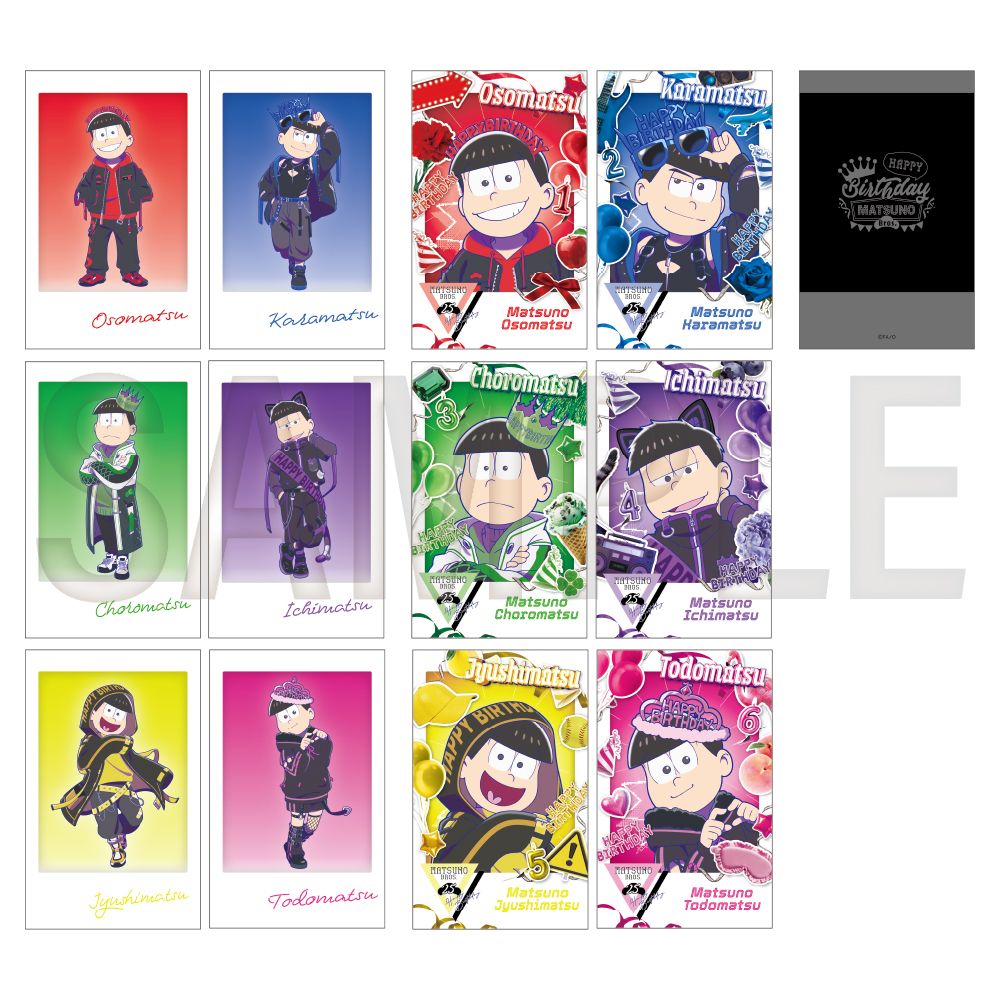 おそ松さん 6つ子バースデー'25 トレーディングチェキ風カード