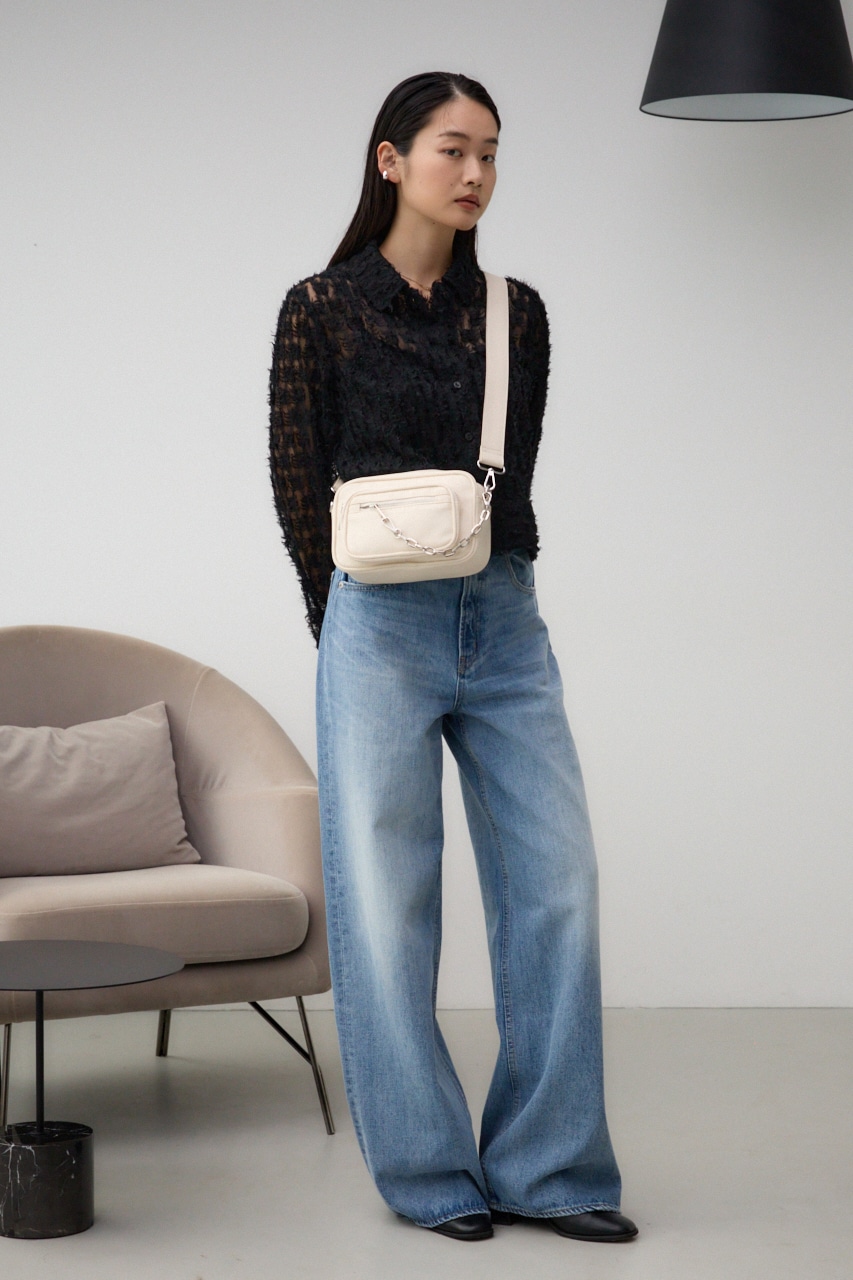 アウトポケットスクエアショルダーバッグ｜WOMEN｜250HAC55-377K｜AZUL