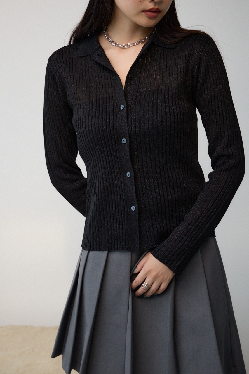 ポロエリラメニット｜WOMEN｜250HAT70-447H｜AZUL BY MOUSSY（アズール