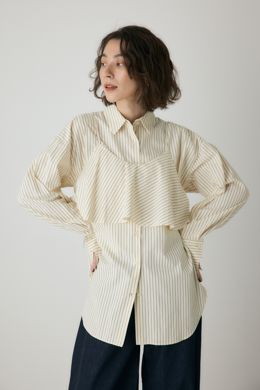 crie conforto】ビスチェセットシャツ｜WOMEN｜254IAT30-0241｜AZUL BY