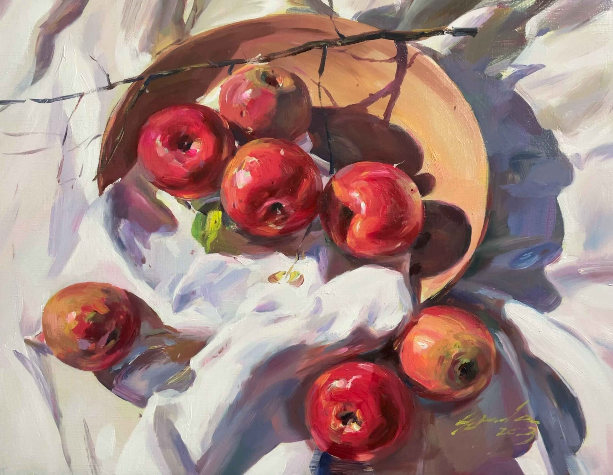 AZUMAs式油絵：花、林檎、牛骨の描き方 by AZUMAs美術学院 | 大阪絵画