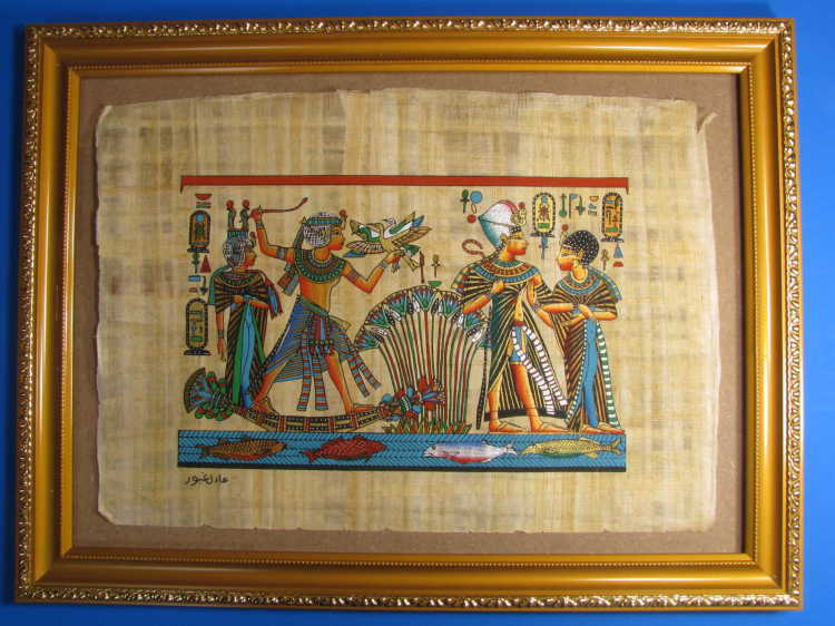 エジプトパピルス画 エジプト民芸品