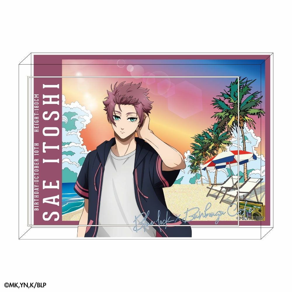 ブルーロック×文房具カフェ シーサイドモチーフ アクリルブロック 糸師