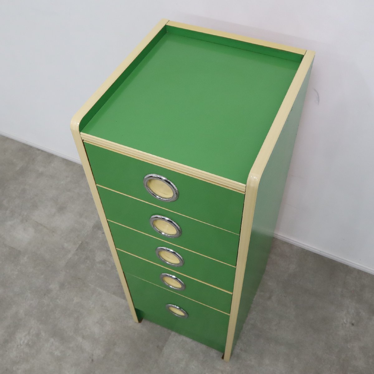 レトロポップなグリーンのチェスト・小物収納 – バナルオンライン
