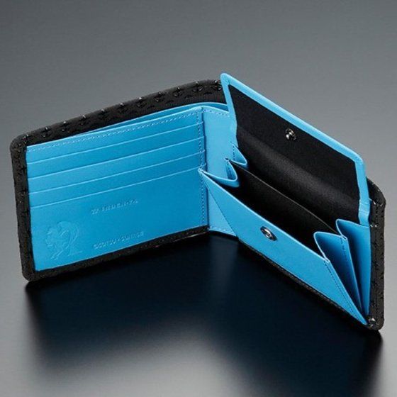 機動戦士ガンダム×印傳屋 RX-78-2 GUNDAM 二折財布（黒×黒