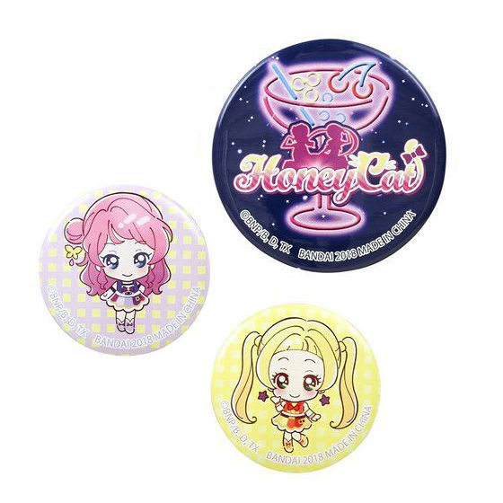 アイカツ！スタイル フレンズおうえん缶バッジ ハニーキャット