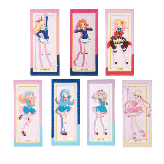 再販】アイカツ！シリーズ 10th ANNIVERSARY フェイスタオル 歴代