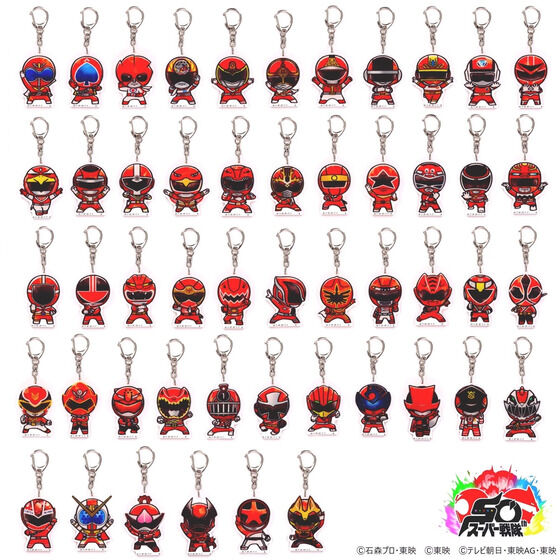受注開始】スーパー戦隊シリーズ50周年記念「歴代レッド 額装ピンズ