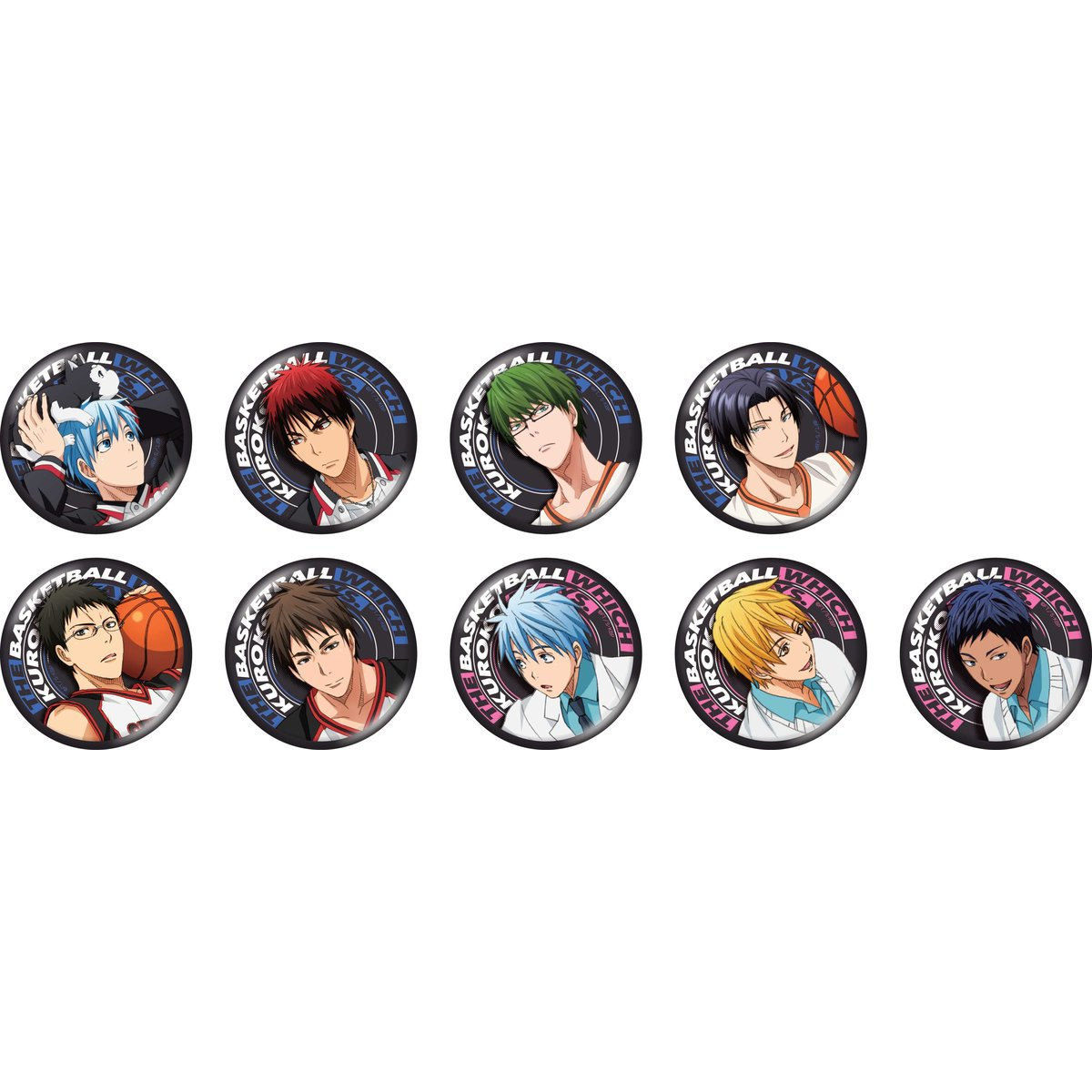 黒子のバスケ DVDカバーシリーズ 缶バッジ feat.TVA 1st SEASON [B