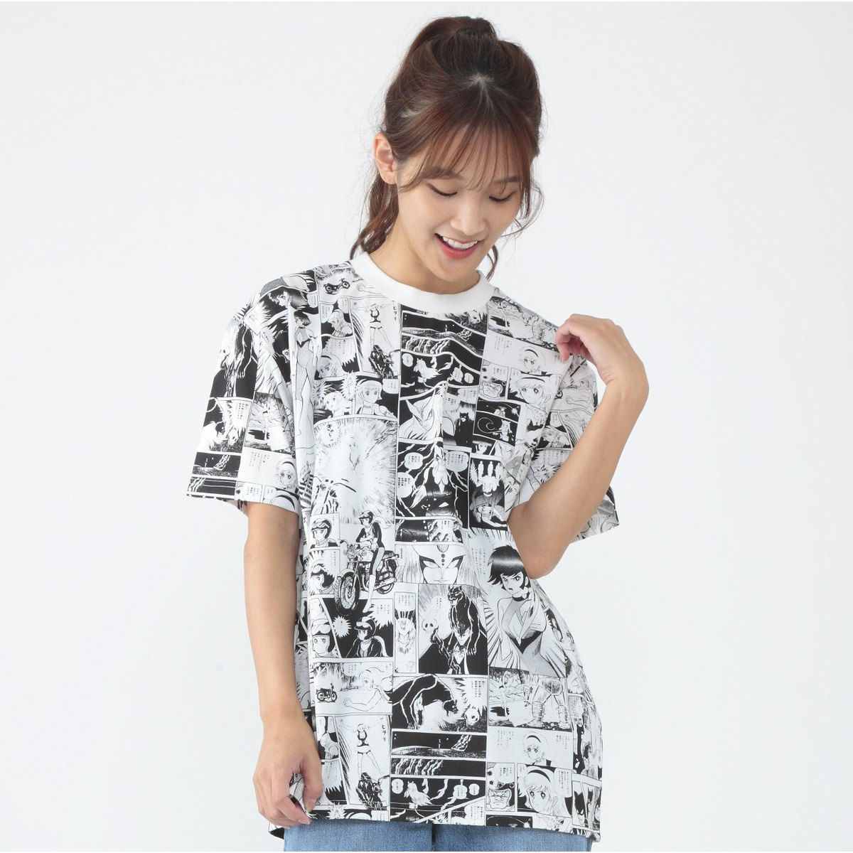 永井豪 画業50周年 漫画柄Tシャツ キューティーハニー | マジンガーZ