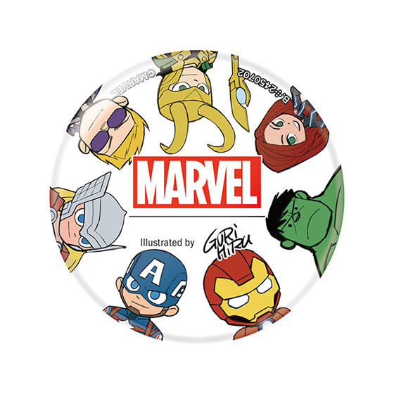 MARVEL カプセル缶バッジ Illustrated by GuRiHiRu｜ガシャポン