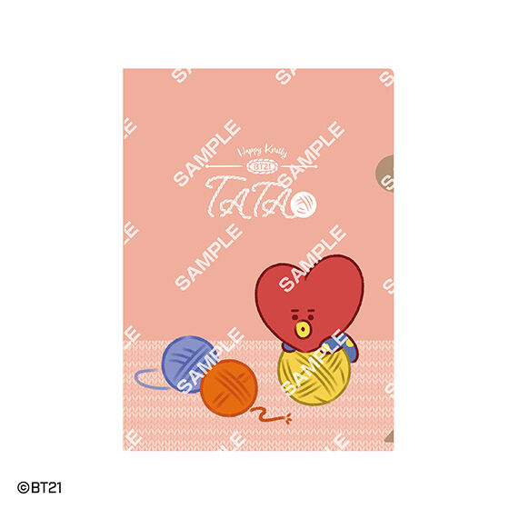 フラットガシャポン】BT21 クリアファイルコレクション ～HAPPY KNITTY