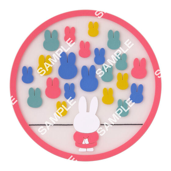 フラットガシャポン】miffy クリアラバーコースター2｜ガシャポン