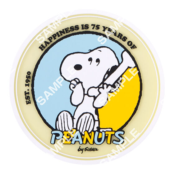 フラットガシャポン】PEANUTS クリアラバーコースター 75th