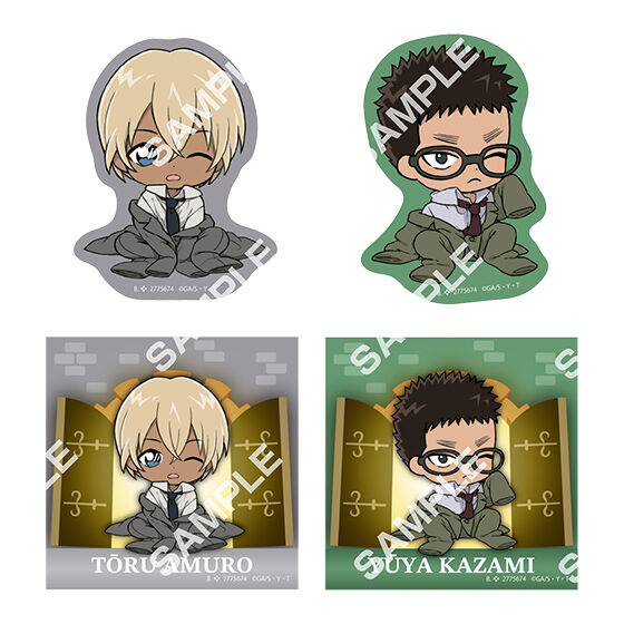 フラットガシャポン】名探偵コナン ちぢませ隊ステッカーコレクション