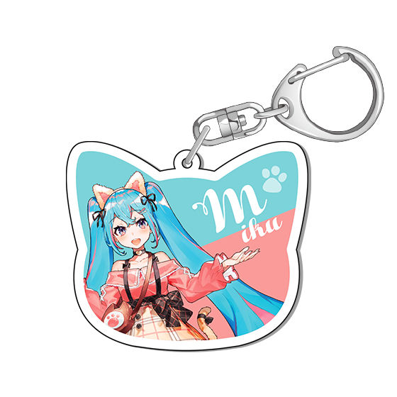初音ミク in ナンジャタウン 2020」ねこ型アクリルキーホルダー Art by