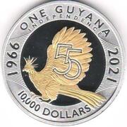 5 Dollars Independence; Silver issue 1976-1980 Guyana Silver (.500