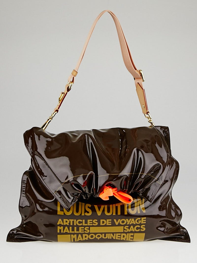 Louis Vuitton Limited Edition Moka Patent Leather Raindrop Besace