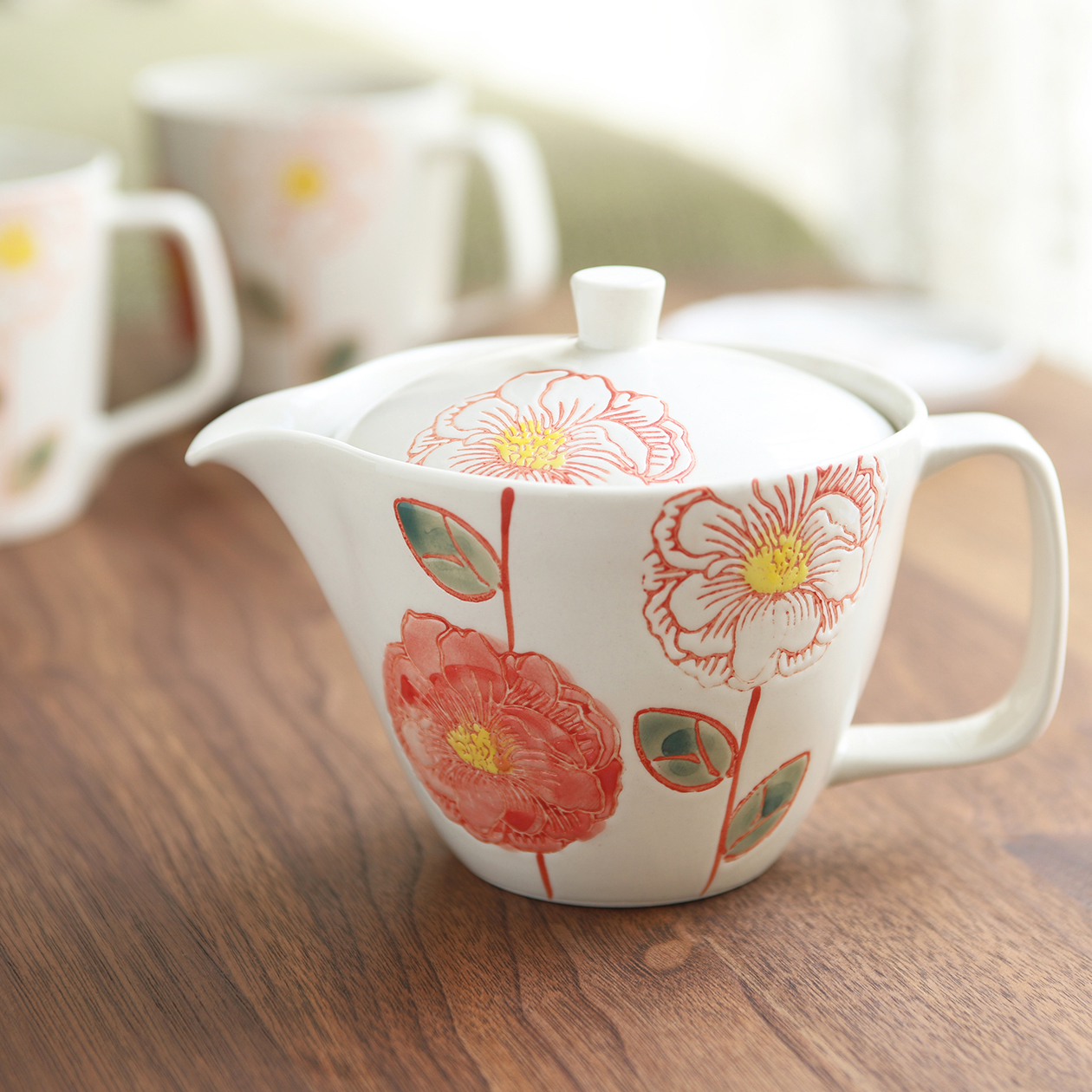 花かざり 急須ポット 工房祥 ・菊祥陶器 波佐見焼 | にっこう生活館